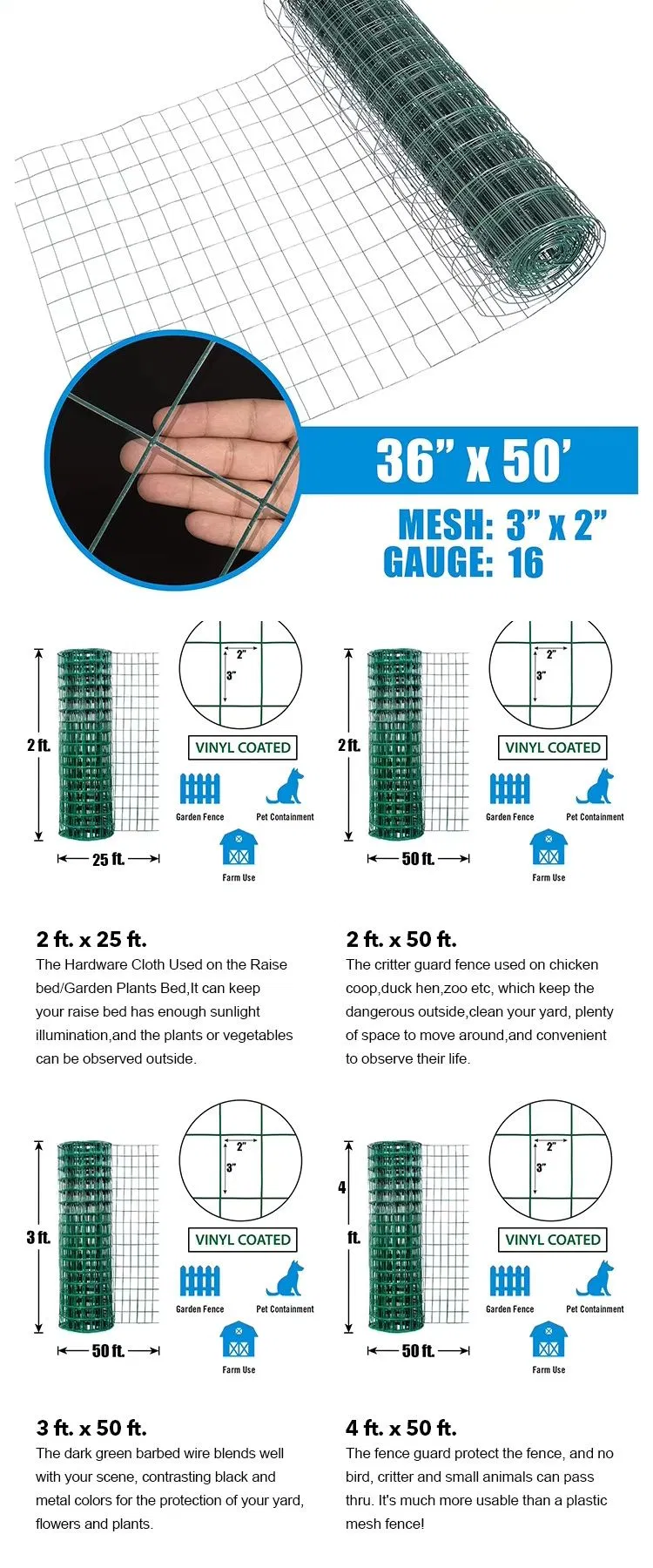 PVC Coated Holland Wire Fence Stainless Steel Twill Dutch Weave Wire Mesh Reverse Dutch Woven Wire Mesh for Farm
